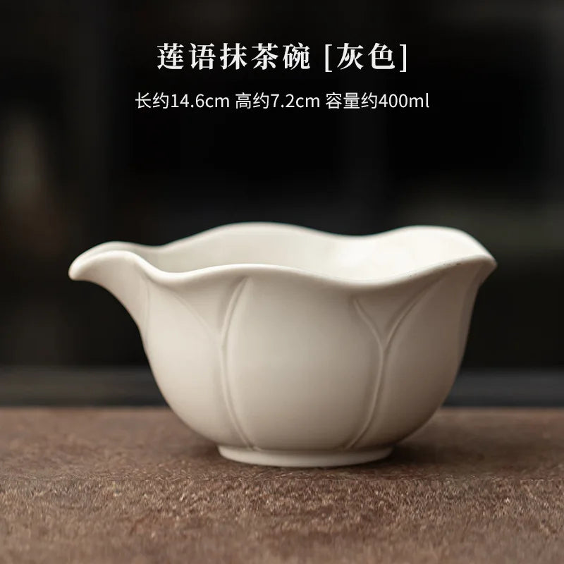 Hasu Lotus Matcha Tea Set – Japanese-Style Lotus Matcha Bowl Set with Traditional Matcha Accessories