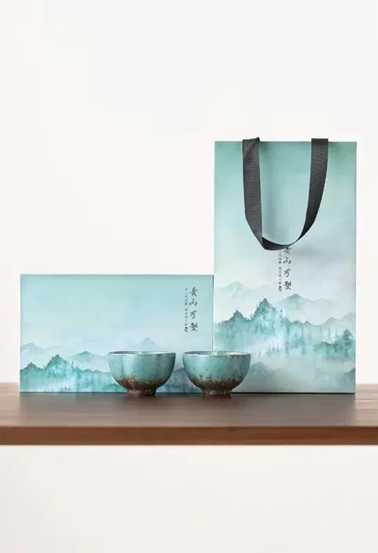 Aoi Ceramic Espresso & Herbal Tea Cup Set – Small Coffee Cups for Espresso, Herbal Tea & Coffee, 2-Piece or 3-Piece Set