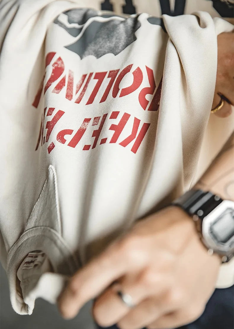 Rowden Graphic Print T-Shirt – Relaxed Fit Crew Neck Tee with Vintage Truck Artwork