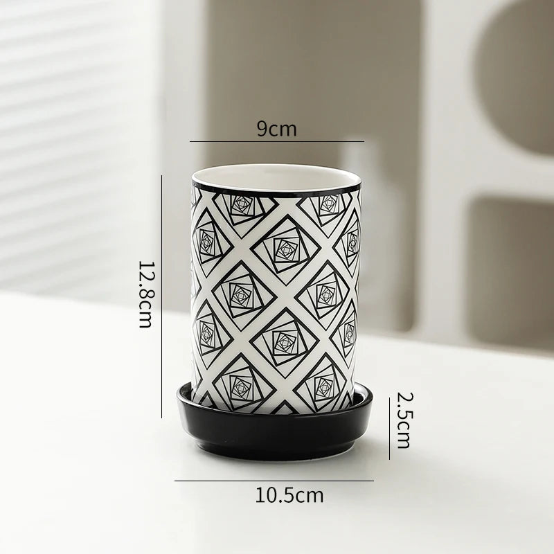 Elements Ceramic Utensil Holder – Kitchen Cutlery Caddy with Drain Base, Chopstick Holder, Countertop Storage Pot