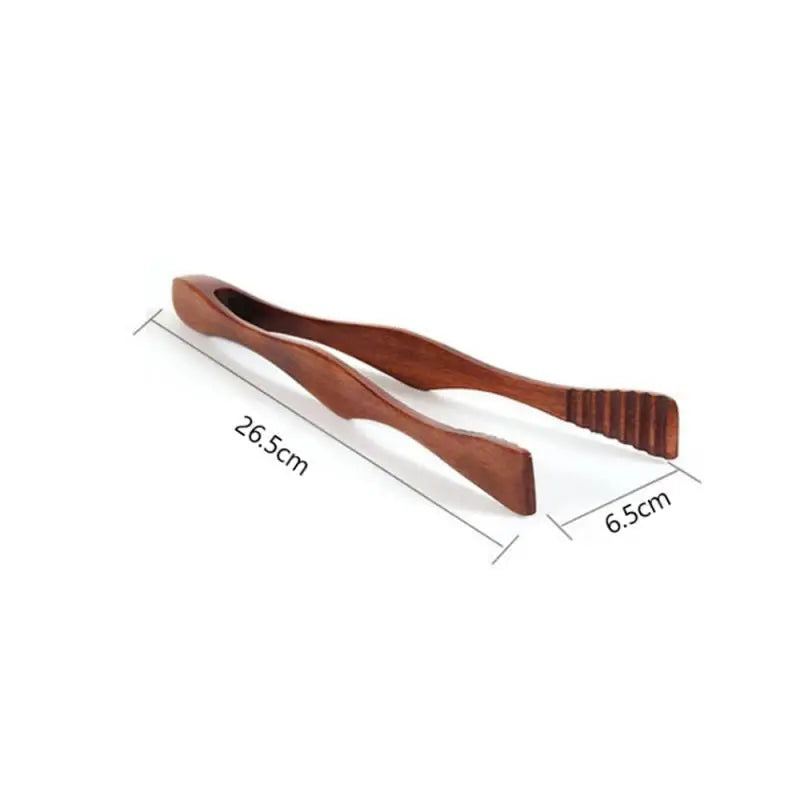 Wooden Kitchen Tongs – 1 Piece Heat Resistant Cooking & Serving Utensils for Grilling, Salad, Bread & BBQ