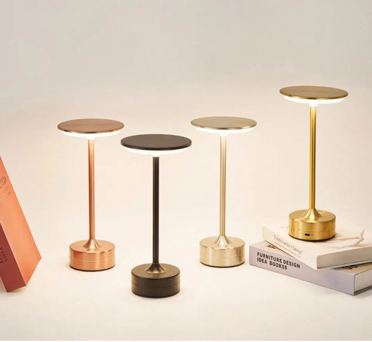Cordless Metal Table Lamp – Modern LED Touch Control Desk, Dinner Table & Bedside Light