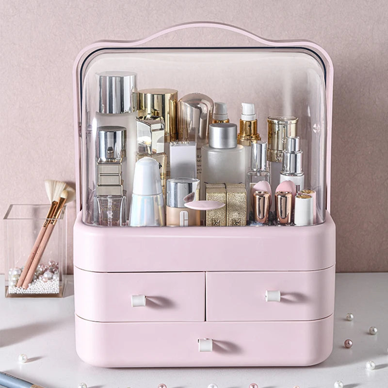 Makeup Organizer with Handle & Drawers