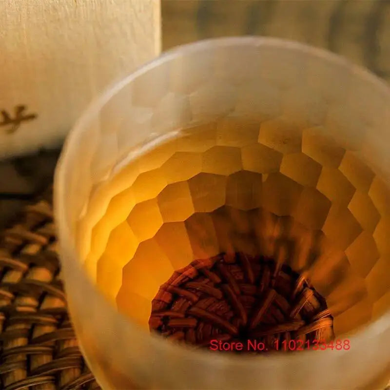 Kikko Japanese Style Crystal Whisky Glass with Wooden Gift Box