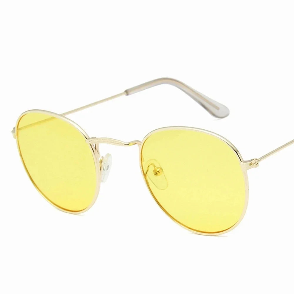 Arlo Round Frame Sunglasses – Minimalist Womens Metal Shades with UV Protection