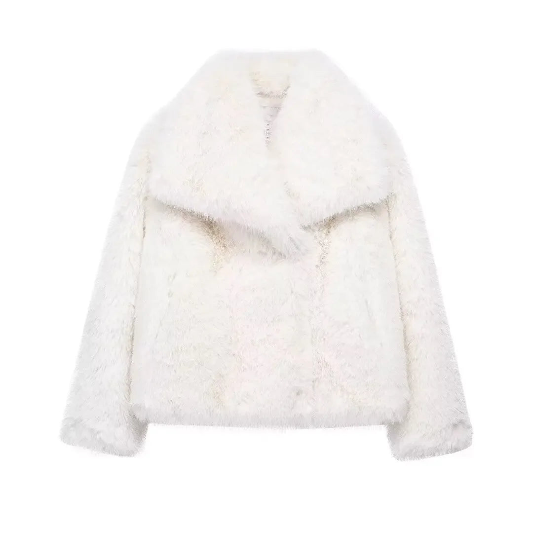 White Faux Fur Jacket