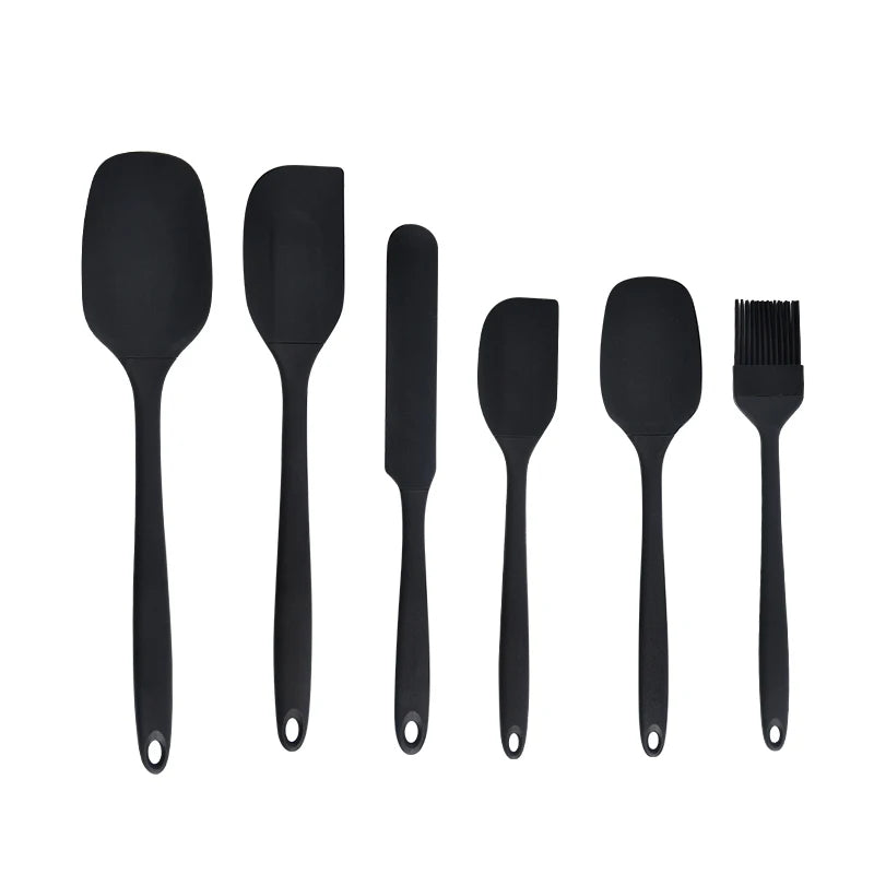 Silicone Kitchen Utensil Set 6 Piece – Heat Resistant Spatula Set for Cooking & Baking, Non Stick Kitchen Tools