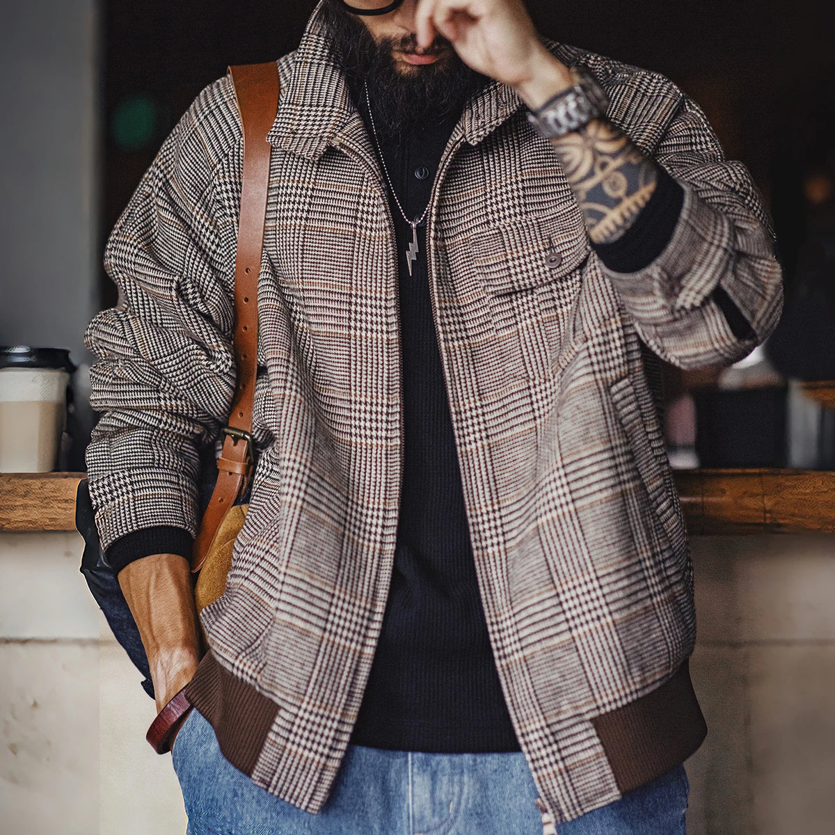 Bramford Men’s Heritage Check Harrington Jacket