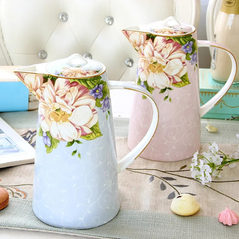 English Garden Ceramic Tea Set Collection – Afternoon Tea Cups, Saucers, Mugs & Teapots with Floral Design