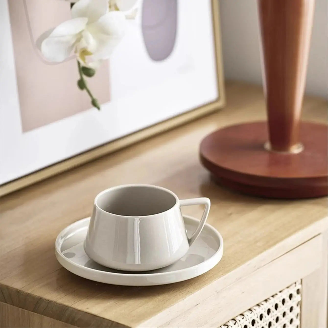 Brisa Ceramic Coffee And Tea Cup Saucer Set