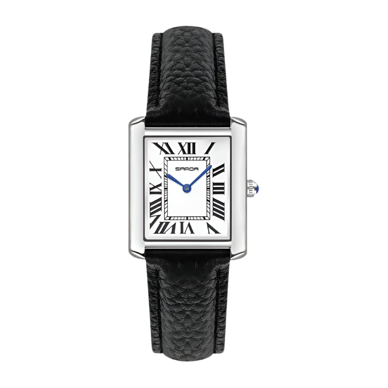 Luxury Roman Numeral Couples Watch With Classic Leather Strap