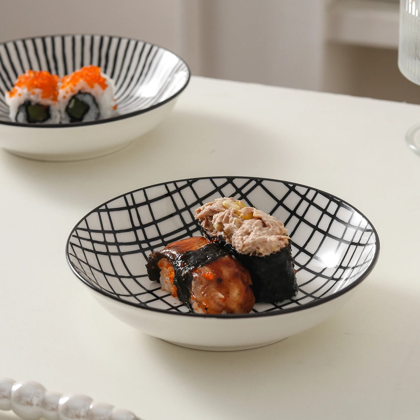 Monograph Ceramic Dipping Dish Set – Set of 6 Appetiser, Sushi & Sauce Plates