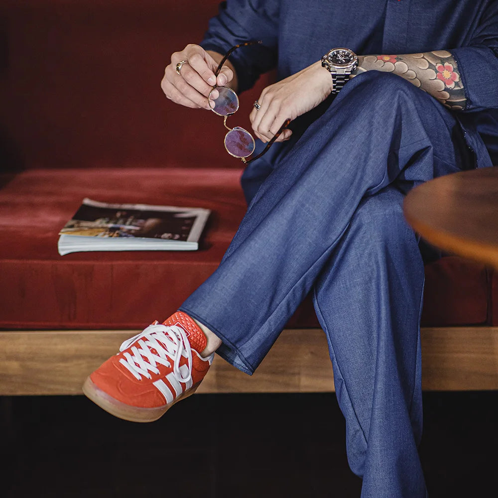 Radford Straight Leg Trousers – Loose Fit Everyday Drawstring Waist Trousers with Smart Casual Finish