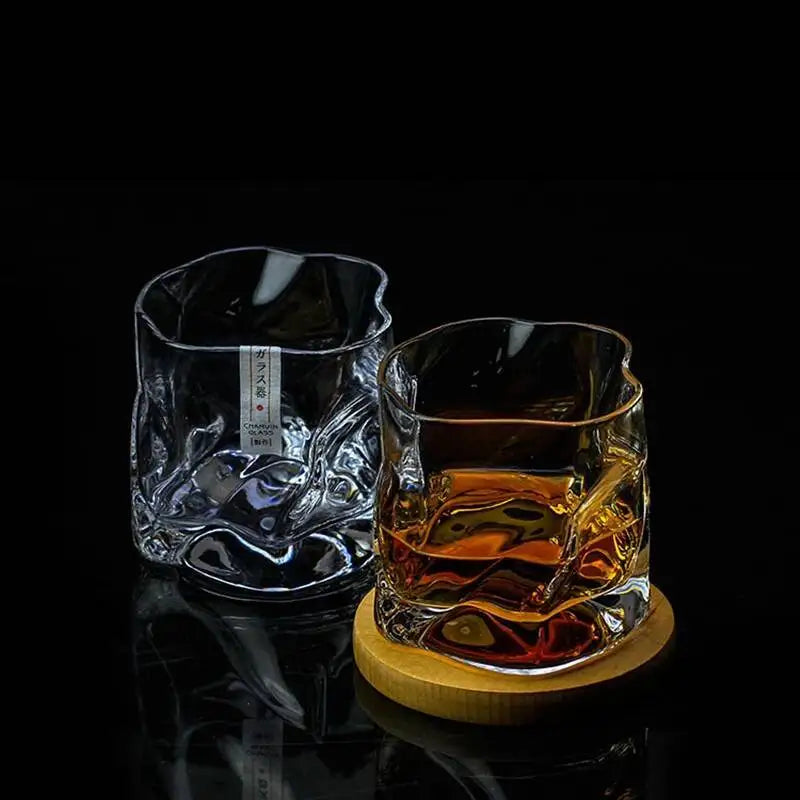 Virello Sculpted Whiskey Glass with Gift Box – Elegant Drinking Glass for Home Bar & Gifting