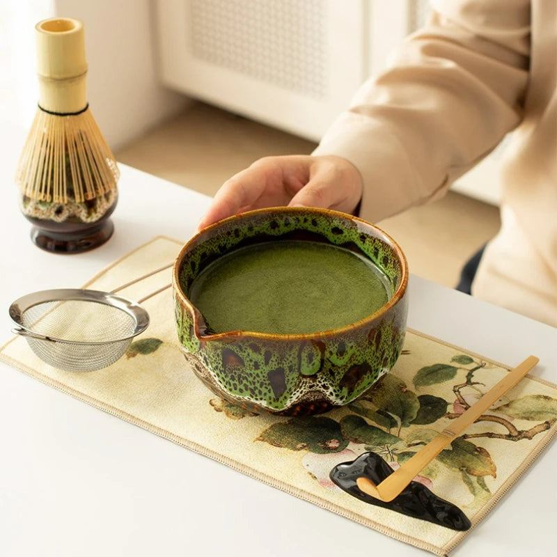Aemori Japanese-Style Matcha Tea Set – 5 or 7 Piece Matcha Gift Set with Bamboo Whisk, Bowl and Accessories
