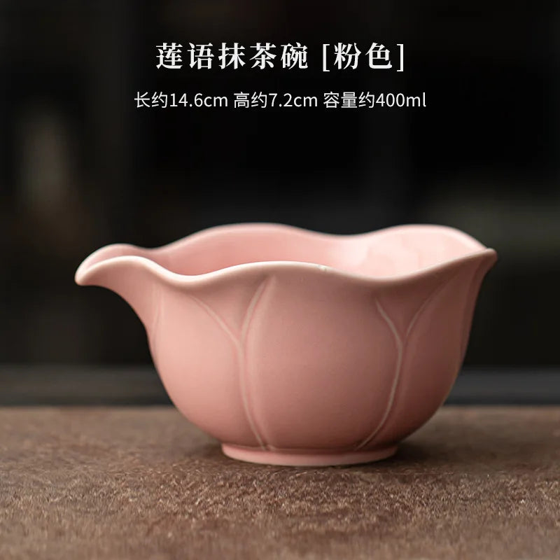 Hasu Lotus Matcha Tea Set – Japanese-Style Lotus Matcha Bowl Set with Traditional Matcha Accessories