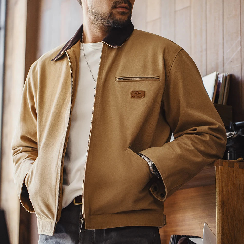 Retro Harrington Jacket – Zip-Up Coat