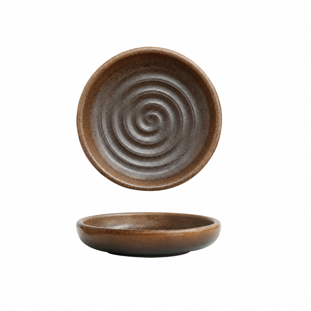 Yamato Textured Ceramic Serving Plate – Salad, Dessert & Soup Dish
