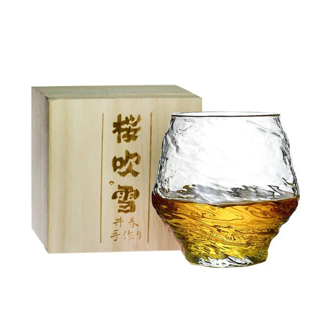 Twist Cut Crystal Whiskey Glass – Handcrafted Japanese-Style Glass for Whisky, Cocktails & Spirits