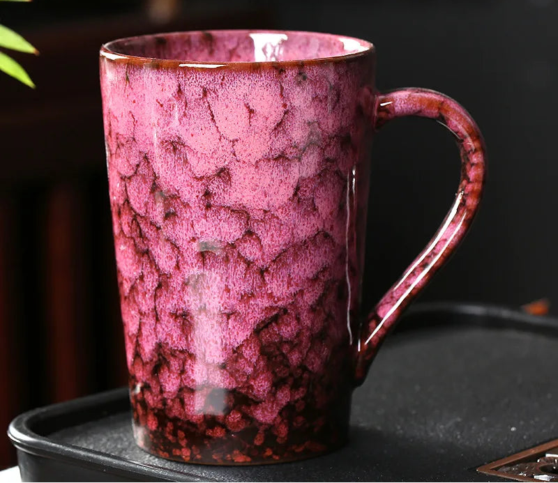 Marquina Style Coffee and Tea Mug – Textured Ceramic Cup 380ml Signature Drinkware