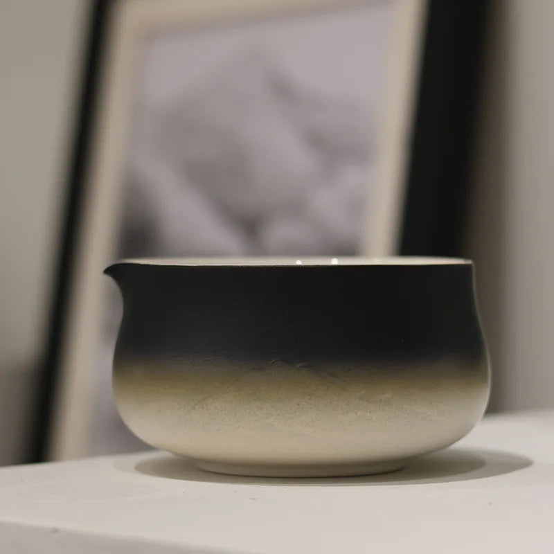 Horizon Mist Matcha Set – Ceramic Matcha Bowl & 100-Prong Bamboo Whisk Kit for Matcha Preparation, Matcha Tea Set Gift Box