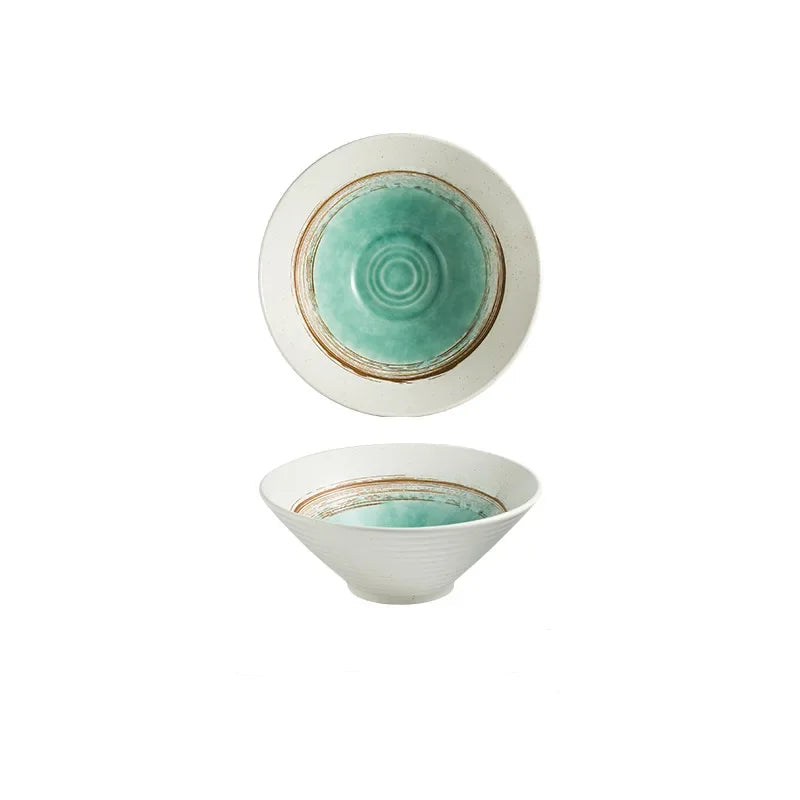 Kazumi Ceramic Ramen Bowls – Japanese Style Noodle Bowls, Large Soup Bowls, Dinnerware Collection