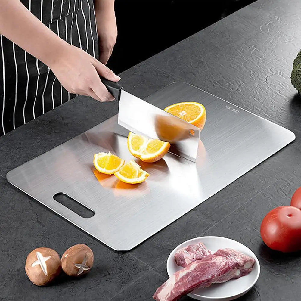 Double-Sided Stainless Steel Chopping Board – Hygienic, Durable & Scratch-Resistant