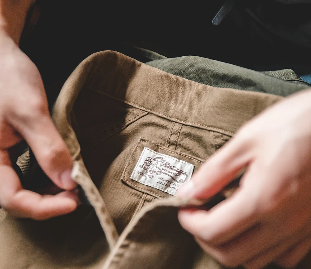 Elion Utility Jacket – Warm Stone Button-Up Men's Jacket with Flap Pockets & Classic Collar