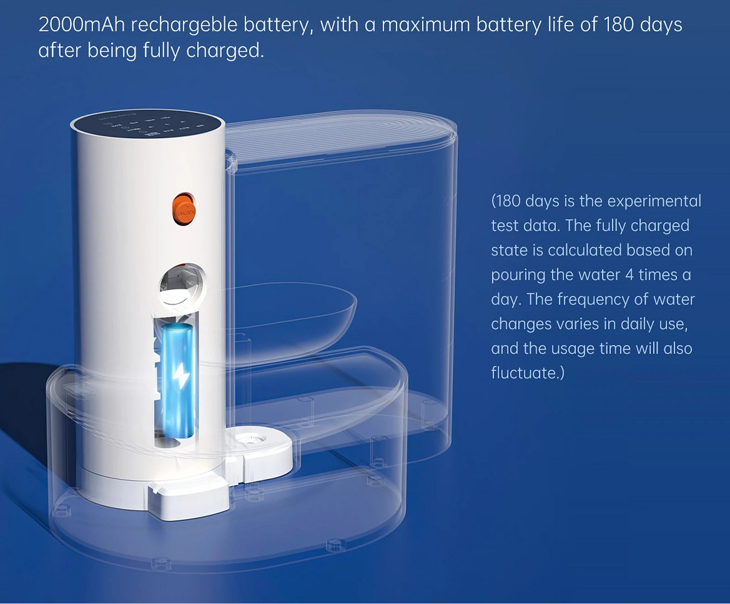 Smart Wireless Cat Water Fountain – Rechargeable Large Capacity Filter-Free Automatic Pet Water Dispenser with Dual-Tank Fresh and Waste Separation