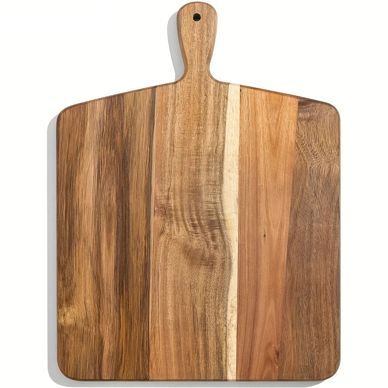 Natural Wooden Chopping Board with Handle – 1/2 Piece Rustic Cutting & Serving Board for Kitchen, Bread, Cheese & Charcuterie