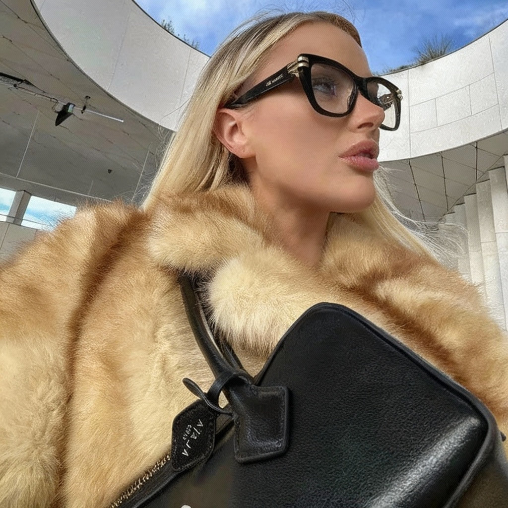 Luvienna Longline Plush Faux Fur Coat – Women’s Luxury Faux Mink Winter Coat for Daywear, Evening & Occasion Outfits