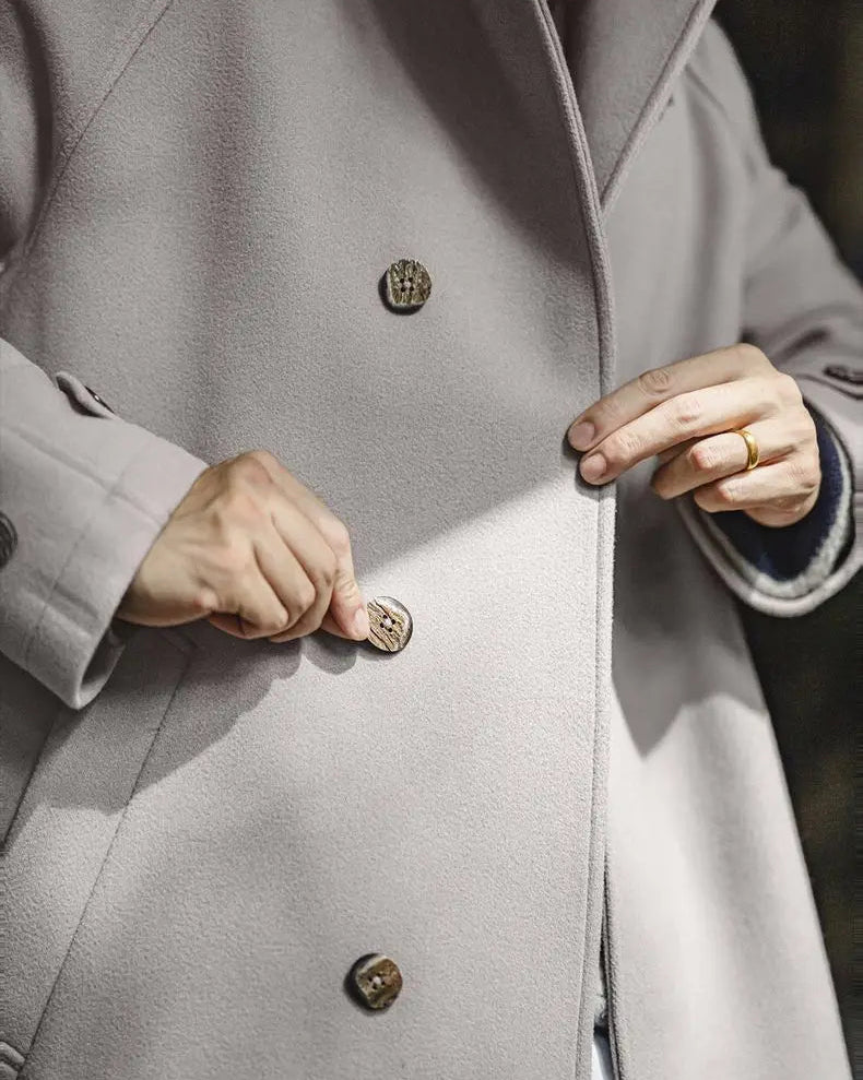 Westcott Men’s Grey Coat – Long Winter Overcoat