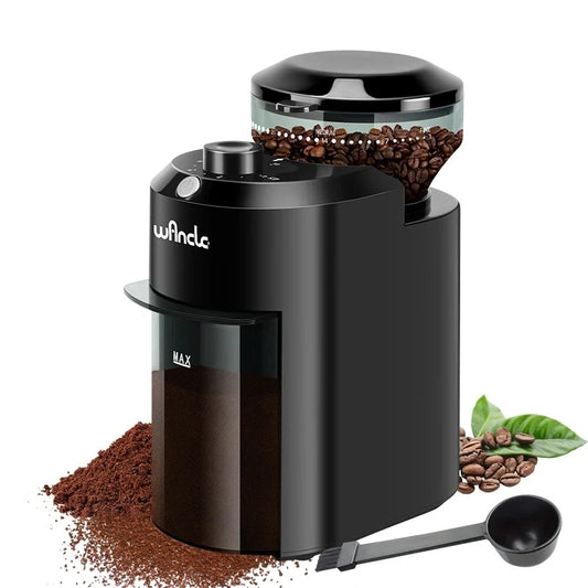 Electric Burr Coffee Grinder – Adjustable 28-Setting Flat Burr Mill for Espresso, French Press, Filter & Cold Brew