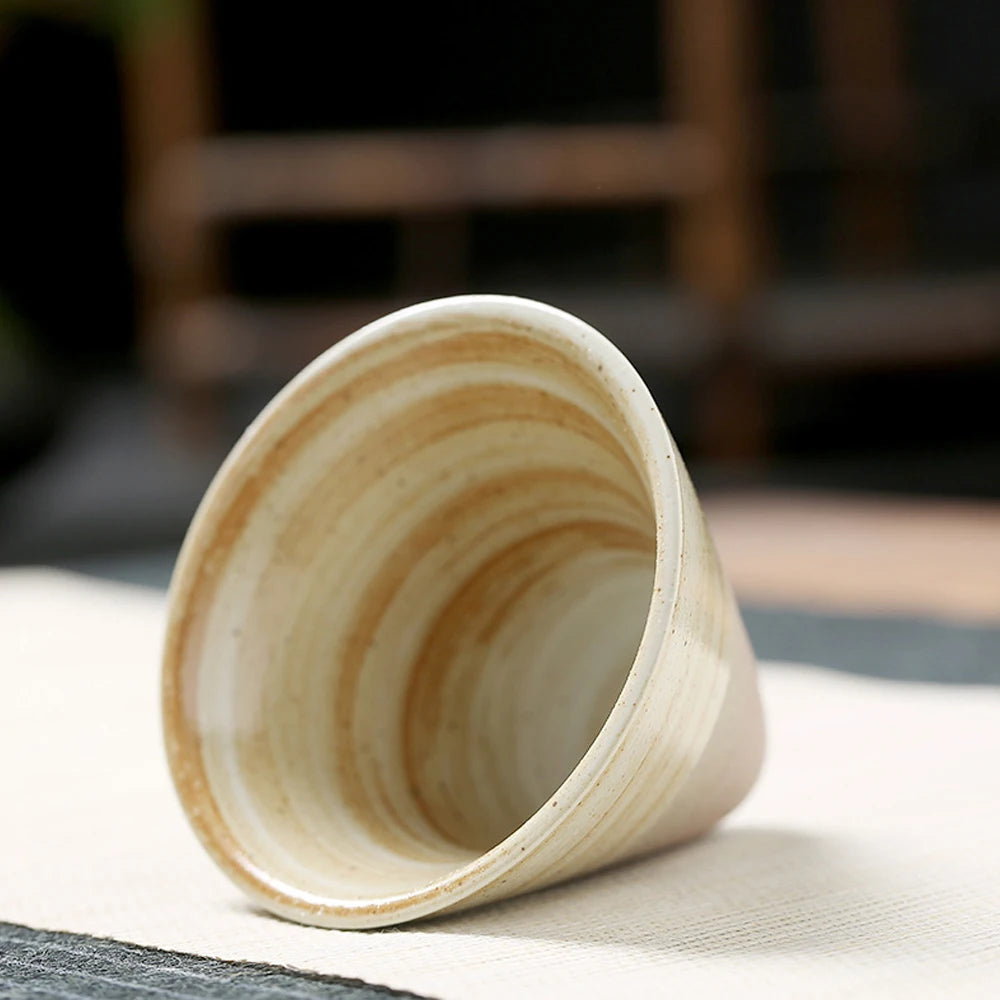 Kairo Ceramic Espresso & Herbal Tea Cups with Sculpted Base – 100ml & 200ml Modern Coffee Cups