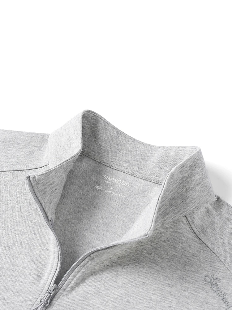 Men’s Quarter Zip Pullover – Lightweight Long Sleeve Funnel Neck Top for Casual Everyday Wear