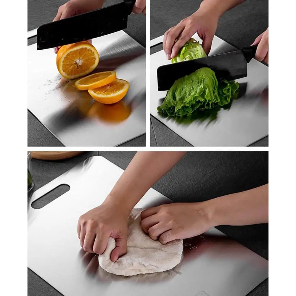 Double-Sided Stainless Steel Chopping Board – Hygienic, Durable & Scratch-Resistant