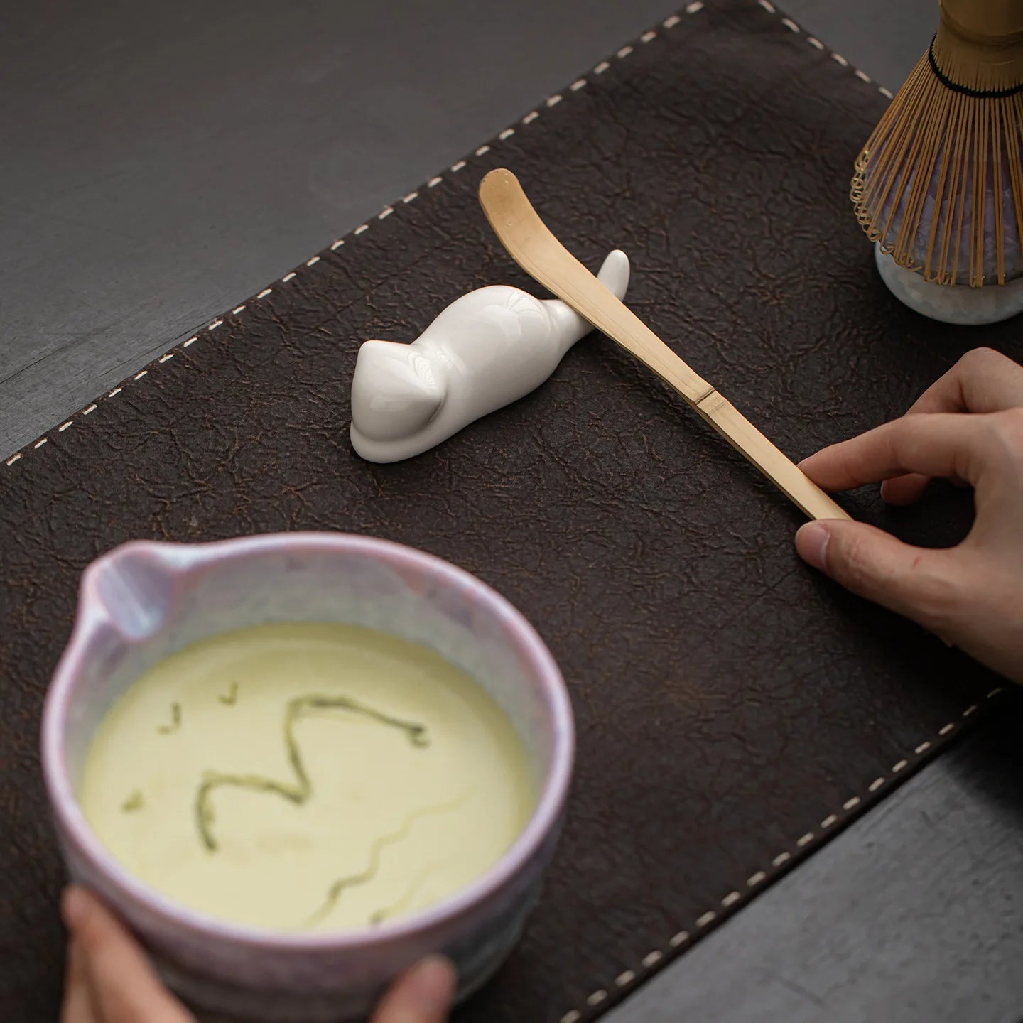 Hyoka Glaze Ceramic Matcha Tea Set – 4 Piece & 8 Piece Matcha Starter Kit, Matcha Bowl with Whisk, Scoop, Strainer and Accessories