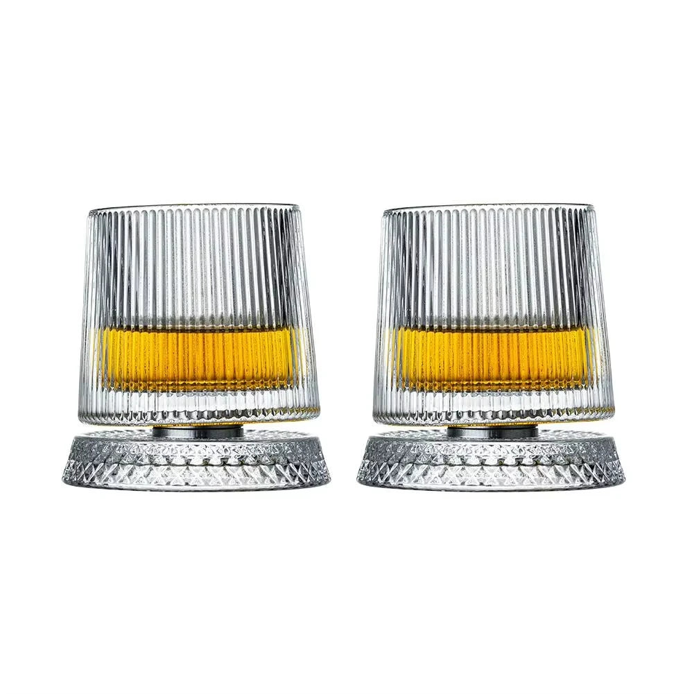 Belmont Rotating Whisky Glass Set – 2 Piece 300 ml