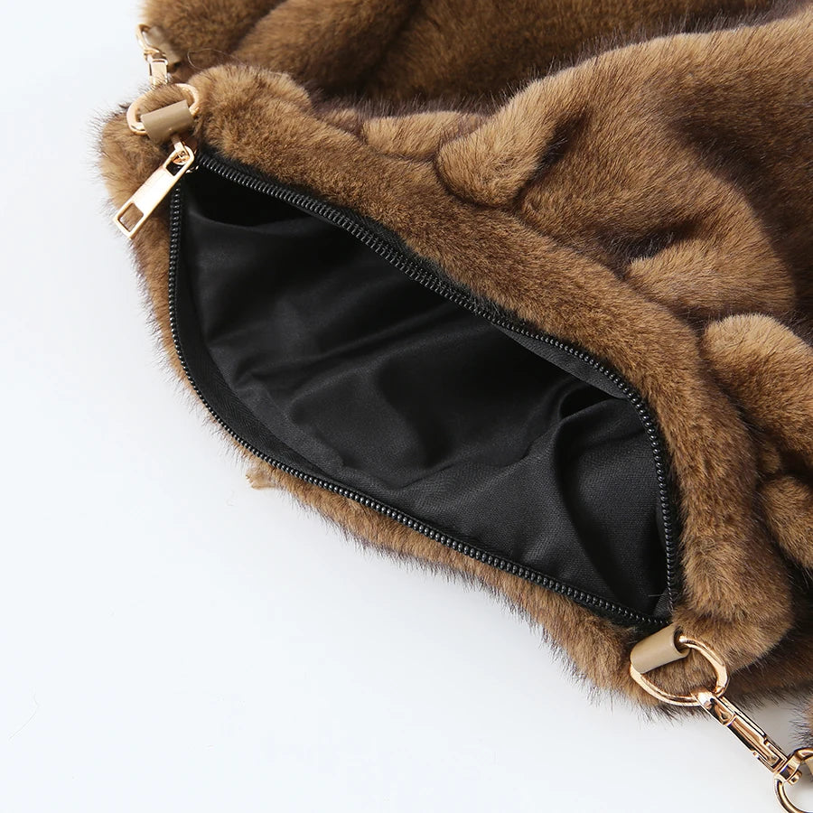 Kova Faux Fur Shoulder Bag