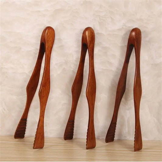 Wooden Kitchen Tongs – 1 Piece Heat Resistant Cooking & Serving Utensils for Grilling, Salad, Bread & BBQ