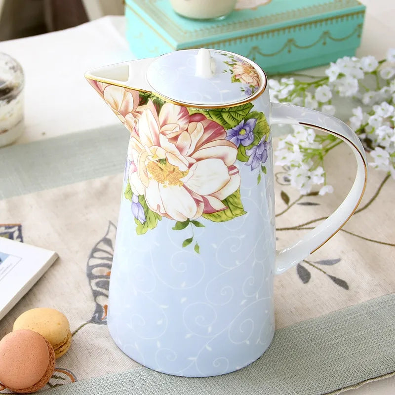 English Garden Ceramic Tea Set Collection – Afternoon Tea Cups, Saucers, Mugs & Teapots with Floral Design