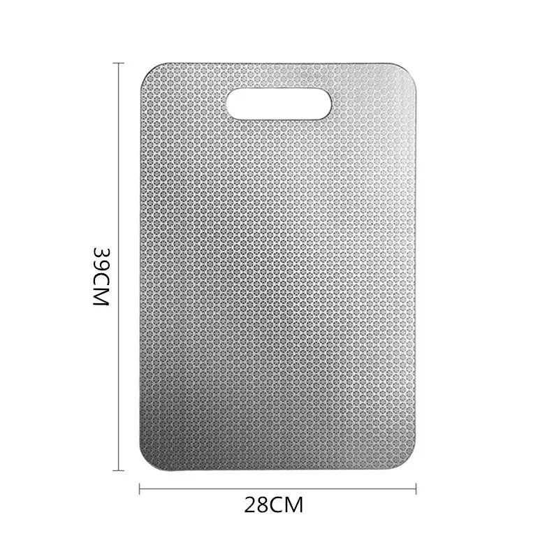 Stainless Steel Chopping Board – Durable Non-Porous Cutting Board for Meat, Vegetables & Fruit Prep
