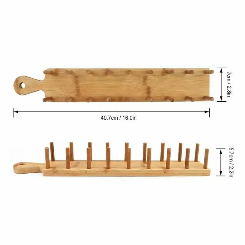 Wooden Taco Holder Serving Board with Handle – Slot Taco Stand for Parties & Dining
