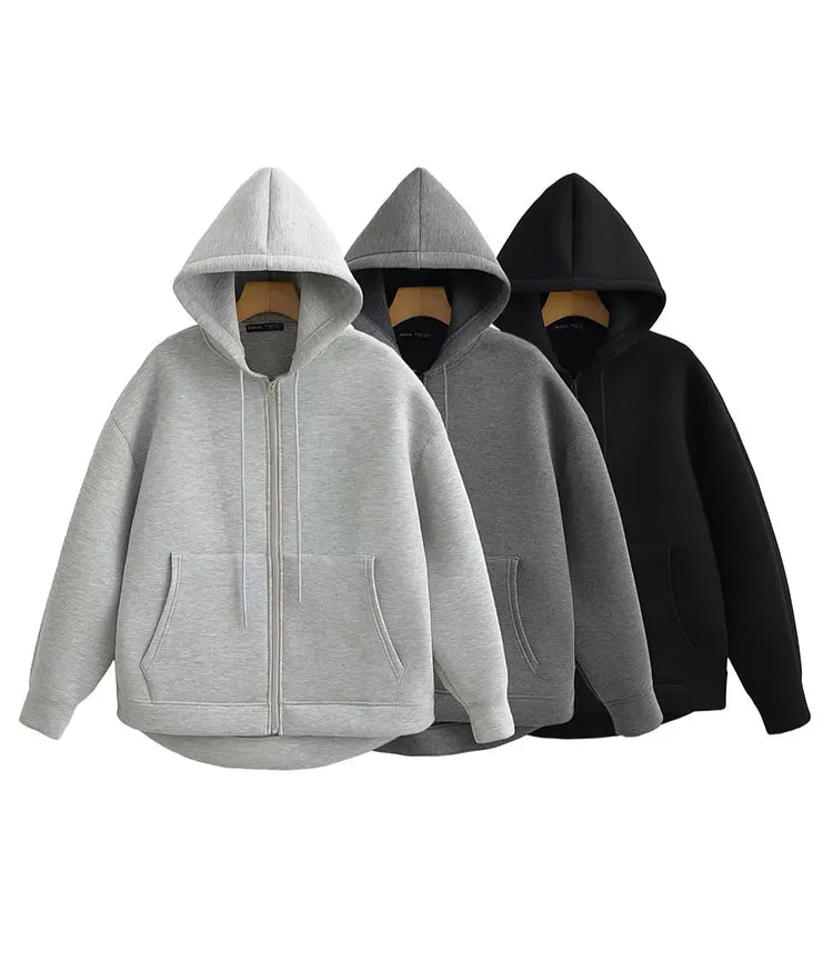 Rebel Zip-Up Hoodie-Casual Streetwear Hoodie for Everyday Wear
