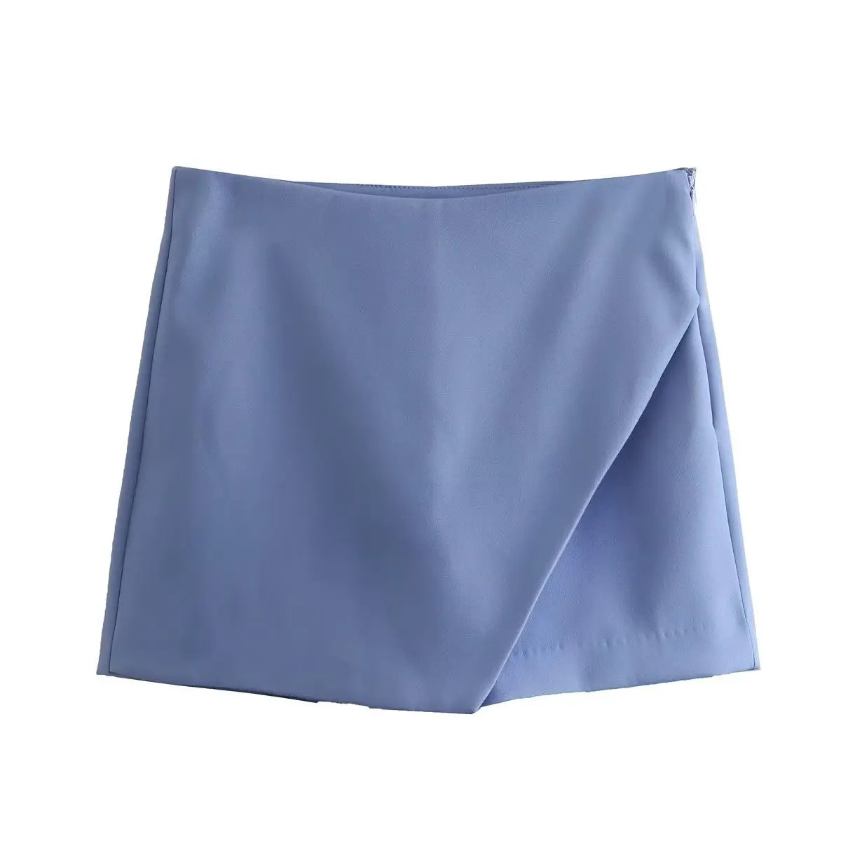 Arlana Asymmetric High Waist Skort – Women’s Tailored Mini Shorts Skirt