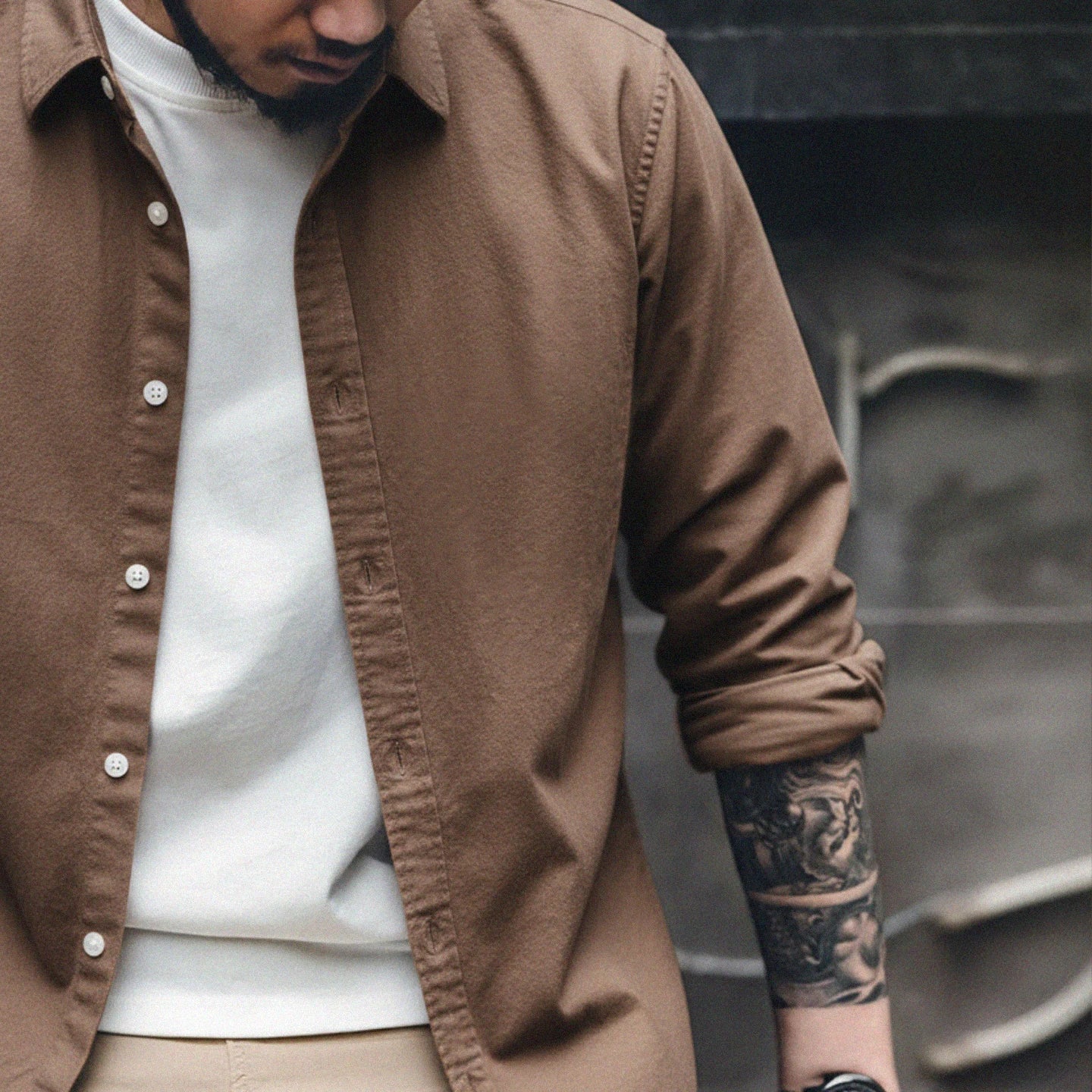 Redford Men’s Long Sleeve Oxford Shirt – 100% Cotton Brushed Casual Button Down Shirt