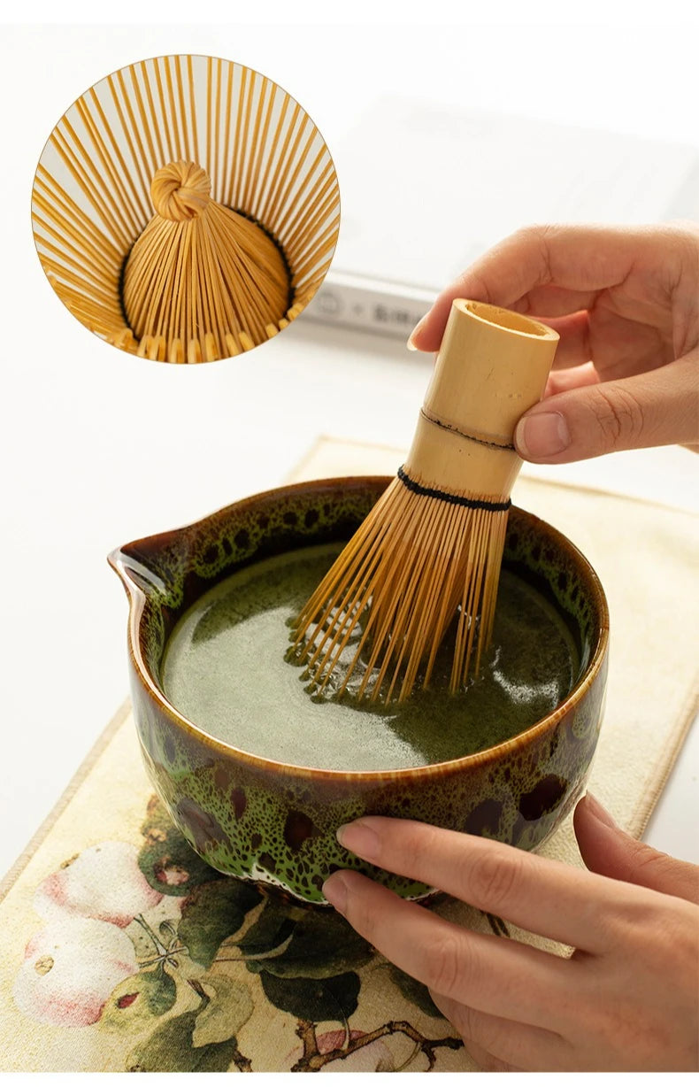 Aemori Japanese-Style Matcha Tea Set – 5 or 7 Piece Matcha Gift Set with Bamboo Whisk, Bowl and Accessories