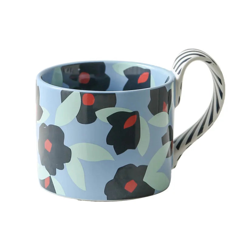 Floral Ceramic Mug – Large Coffee, Tea & Breakfast Mug