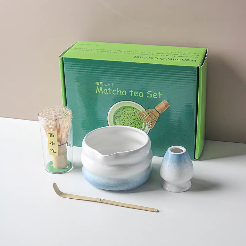 Traditional Matcha Tea Set – Japanese Ceremony Kit with Whisk, Bowl & Accessories | Available in Multiple Colours & Set Sizes