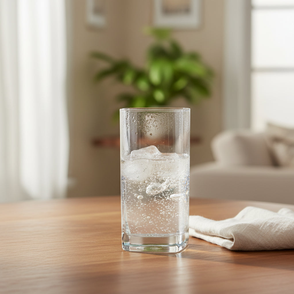 Square Glass Tumblers – Clear Drinking Glass Set
